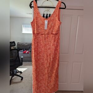 Topshop petite space dye cutout midi dress